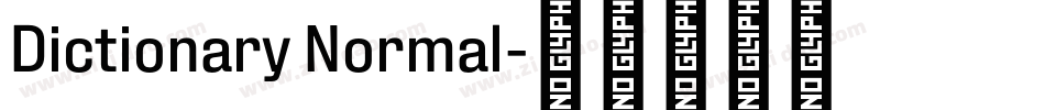 Dictionary Normal字体转换